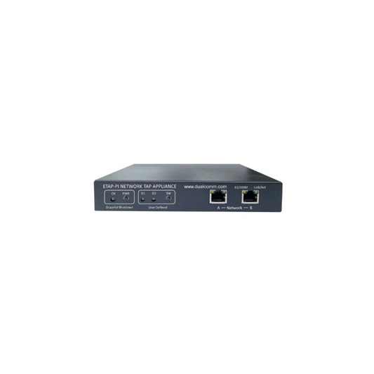 Dualcomm ETAP-PI - RASPBERRY PI NETZWERK-TAP Frontansicht