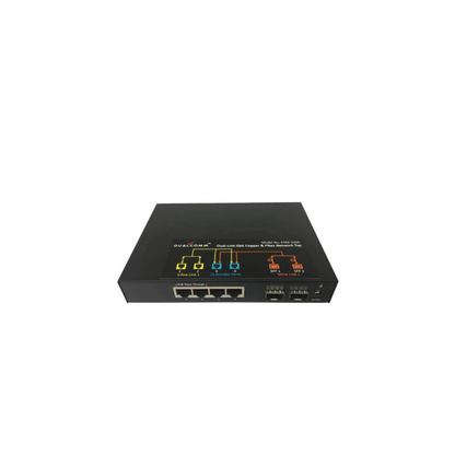 Dualcomm Dual-Link GbE Copper and Fiber ETAP-2206 Network TAP Frontansicht
